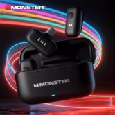 Qual é a qualidade de áudio do Microfone de lapela sem fio Monster N10 PRO para gravações de vlogs?